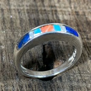 Carolyn Pollack 925 Sterling Silver Inlaid Ring